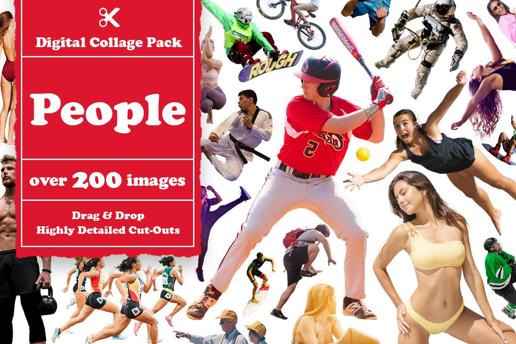 People Digital Collage Pack