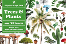 Load image into Gallery viewer, Trees &amp; Plants Digital Collage Pack
